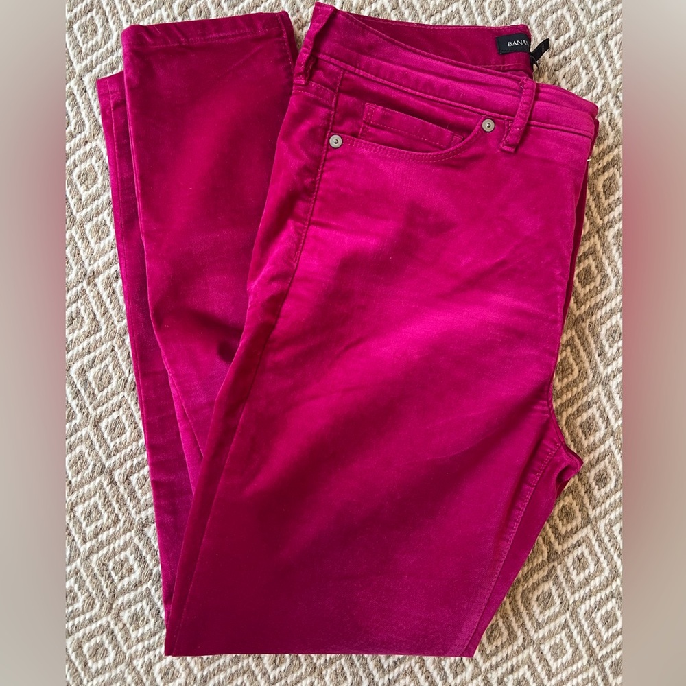 Banana Republic Mid Rise Skinny Ankle Strecht Velvet Pant